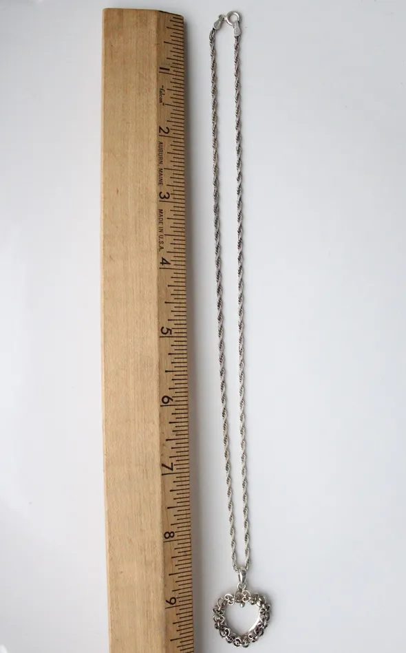 Necklaces 925 Sterling Silver Heart Necklace Jubilee Thrift
