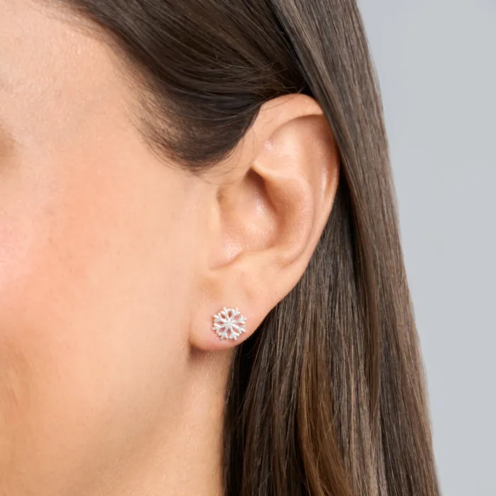 Necklaces Chadds Ford Jewelry Sterling Silver Snowflake Studs