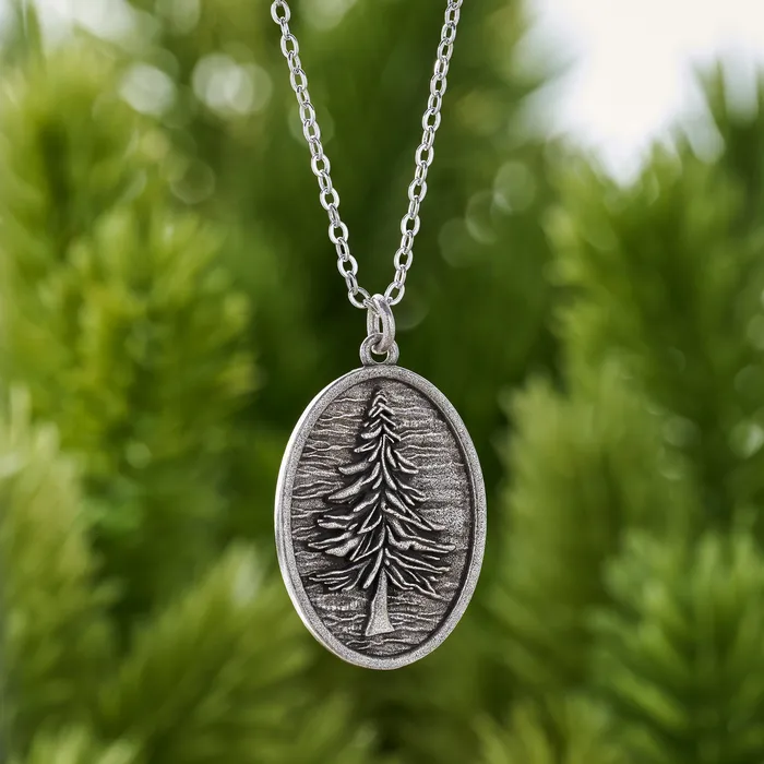 Necklaces Chadds Ford Jewelry Vintage Oval Pine Tree Gift Set