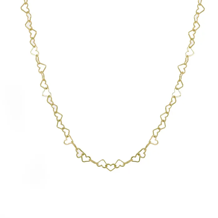 Necklaces Collar de Corazones Oro 14k Oro 10k Vermeil o Plata 925 Gold Shield Necklaces Collar de Corazones Oro 14k Oro 10k Vermeil o Plata 925 Gold Shield