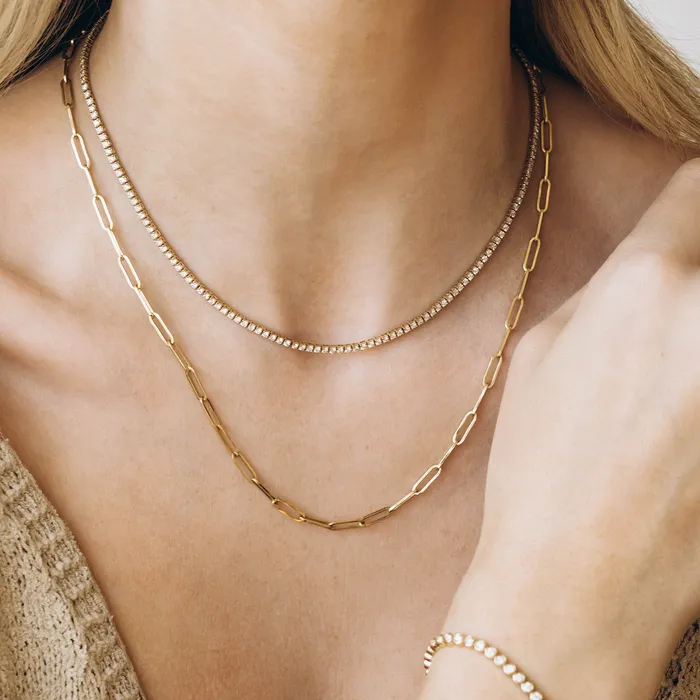 Necklaces Consider the Wldflwrs Paper Clip Chain Necklace
