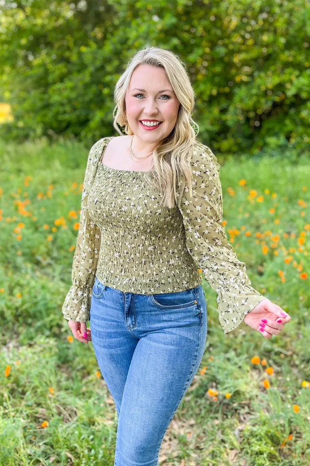 Necklaces Different For Girls Smocked Floral Top Southern Grace