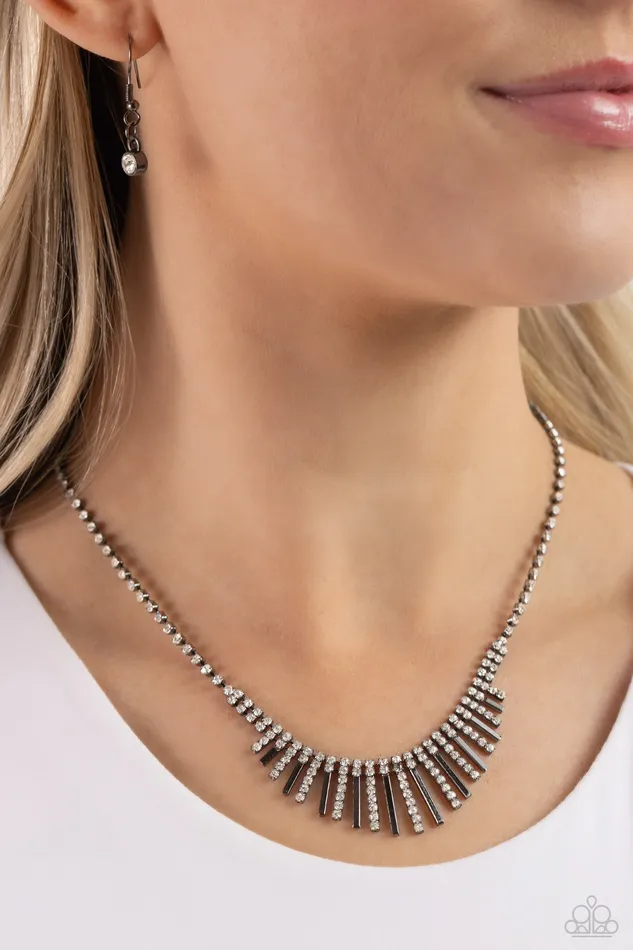 Necklaces FLARE to be Different Black Paparazzi Accessories