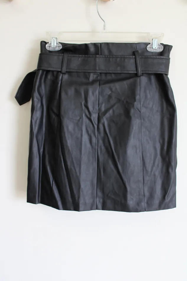 Necklaces Forever 21 Forever 21 Black Faux Leather Belted Skirt M