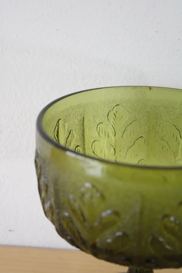Necklaces FTD FTD Green Leaf 1978 Pedestal Dish