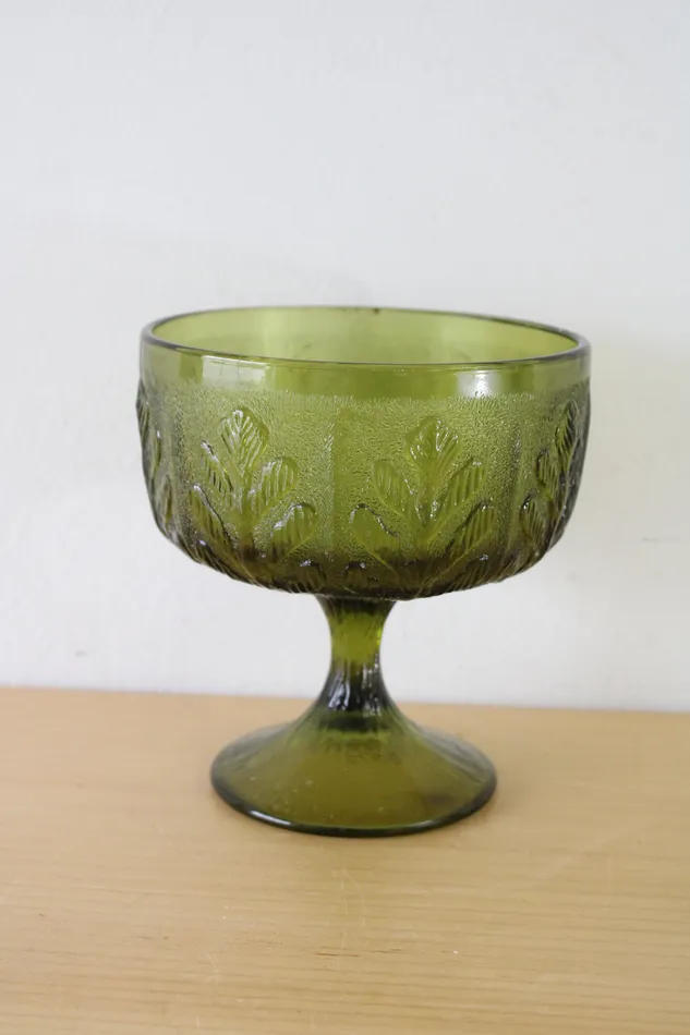 Necklaces FTD FTD Green Leaf 1978 Pedestal Dish