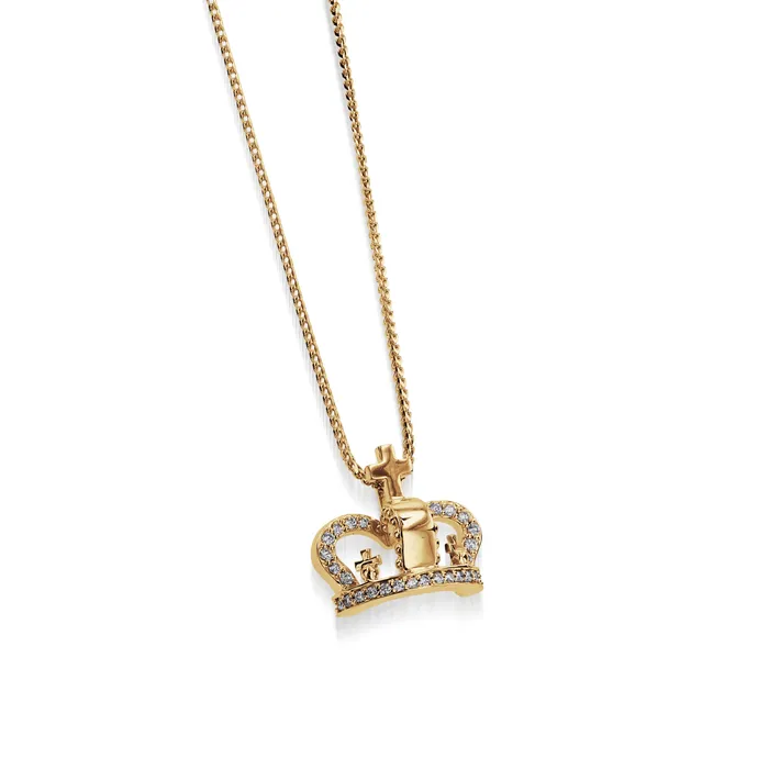 Necklaces John Atencio Essence Crown Pave Diamond Pendant