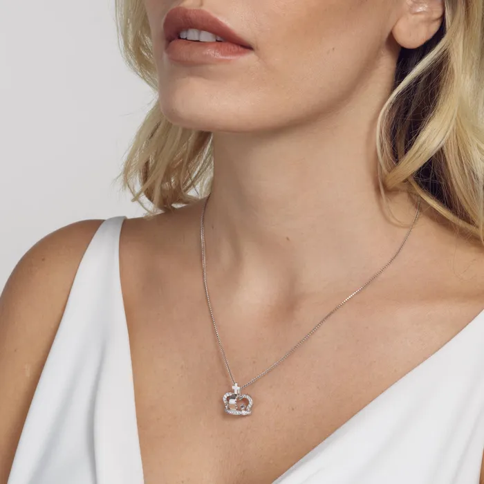 Necklaces John Atencio Essence Crown Pave Diamond Pendant