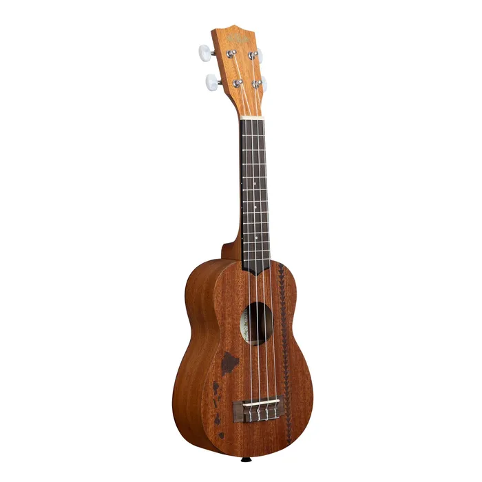 Necklaces Kala Soprano Mahogany Ukulele with Hawaiian Islands and Laser Tattoo KALABRAND