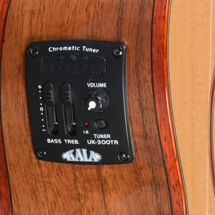 Necklaces KALABRAND Kala Cedar Top Acacia Cutaway Tenor Ukulele with Equalizer