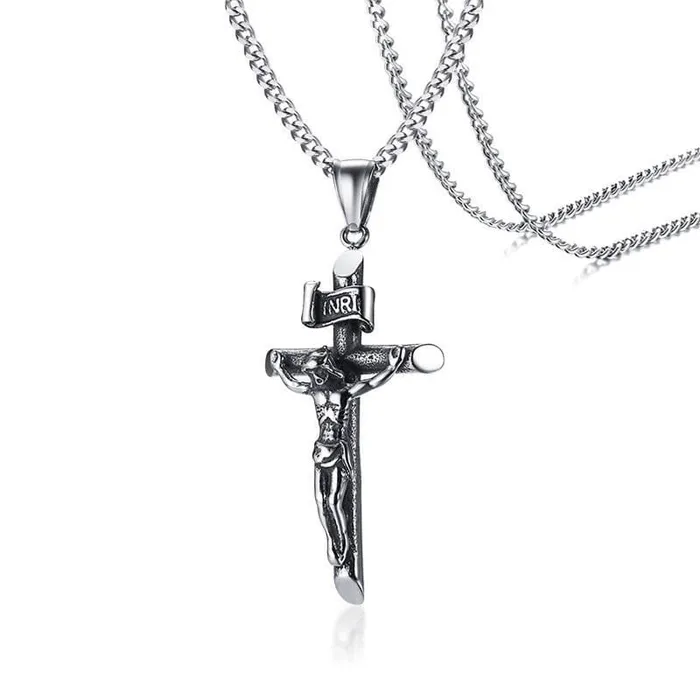 Necklaces Mens Christian Necklace br INRI Lords Guidance