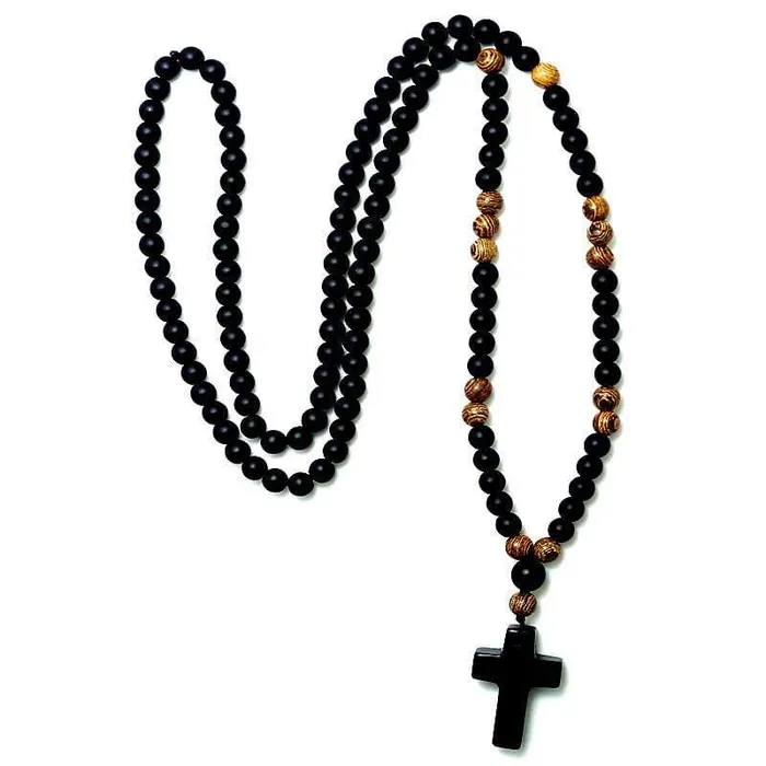 Necklaces Mens Christian Necklace br Rosary Bead Lords Guidance