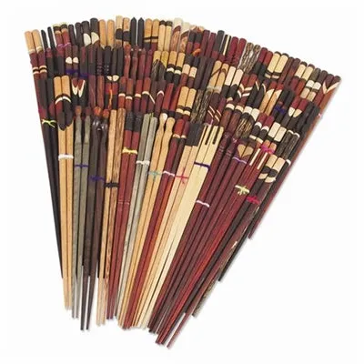 Necklaces One Pair of Exotic Inlaid Wood Chopsticks WORLDBUYERS
