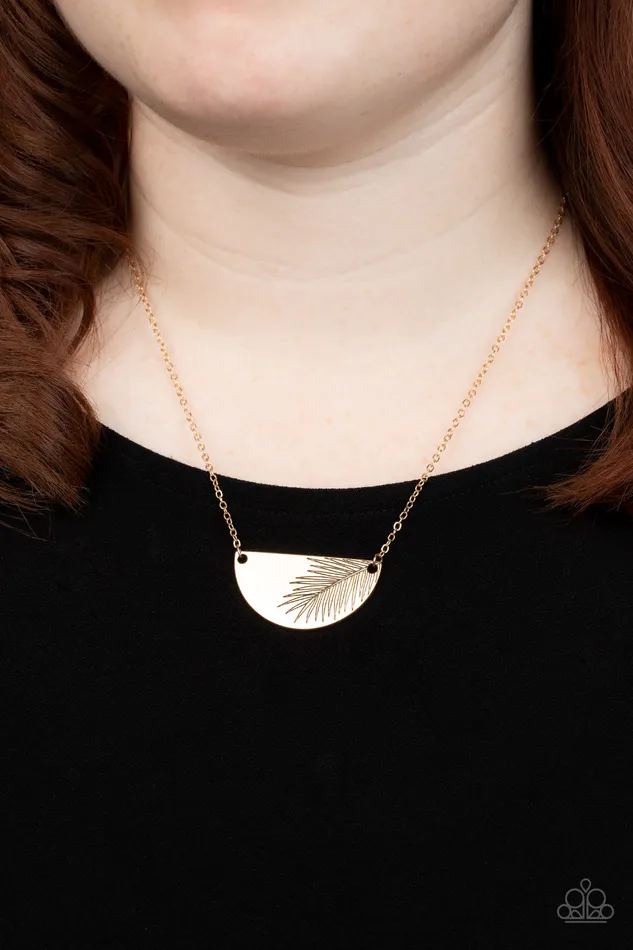 Necklaces Paparazzi Accessories Cool PALM and Collected Gold