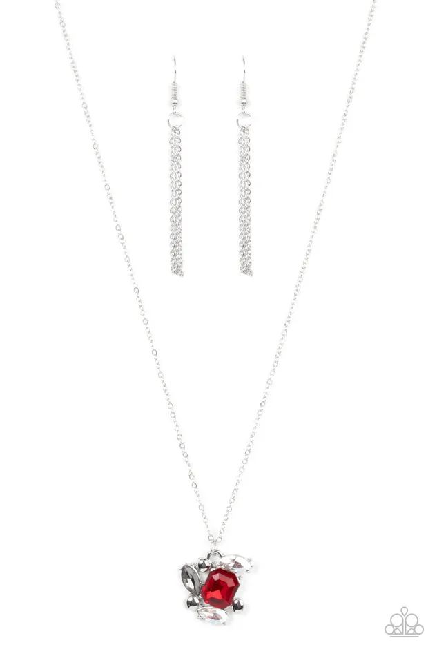 Necklaces Paparazzi Accessories Prismatic Projection Red