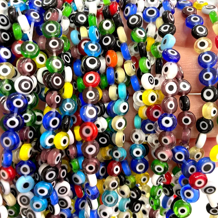 Necklaces Peppy Beads Evil Eye Beads Strand of 65 Flat Round 6mm Glass Beads Lampwork Glass Evil Eye Jewelry Lampwork Beads UK Beading Supply Necklaces Peppy Beads Evil Eye Beads Strand of 65 Flat Round 6mm Glass Beads Lampwork Glass Evil Eye Jewelry Lampwork Beads UK Beading Supply
