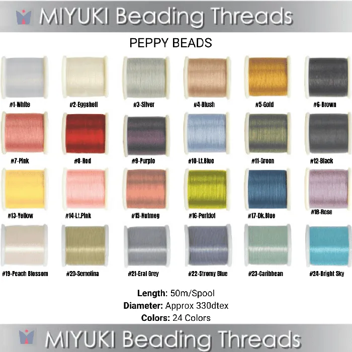 Necklaces Peppy Beads Miyuki Beading Thread50 Meter SpoolColor 6 Brown