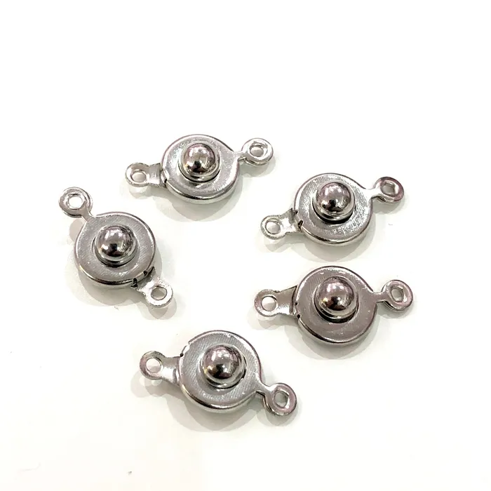 Necklaces Peppy Beads Rhodium Plated Ball and Socket Snap clasps 9mm Ball and Socket Snap clasps Necklaces Peppy Beads Rhodium Plated Ball and Socket Snap clasps 9mm Ball and Socket Snap clasps