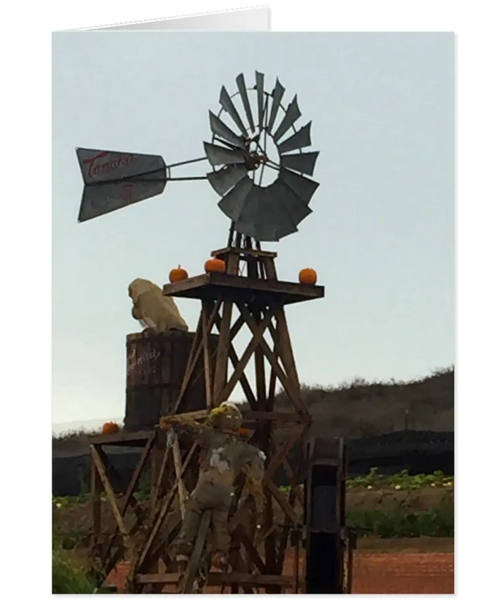 Necklaces Pixels Windmill 5x7 Greeting Card with Envelope