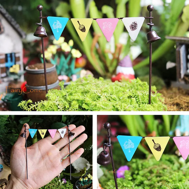 Necklaces Portraits and Miniatures by NC Pastel Bunting Flags Miniature Garden Decor 1 12 scale Necklaces Portraits and Miniatures by NC Pastel Bunting Flags Miniature Garden Decor 1 12 scale