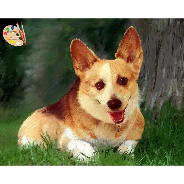 Necklaces Portraits by NC Corgi Pet Portraits Pet Portraits Painted From Photo
