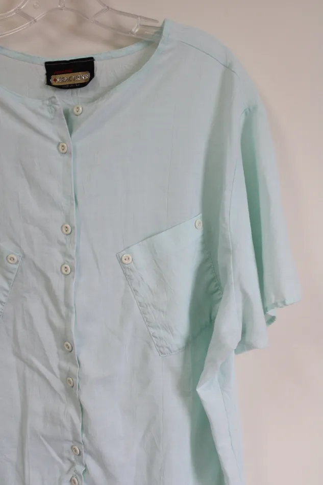 Necklaces Positive Reactions Positive Reactions Light Blue Soft Scrub Top L