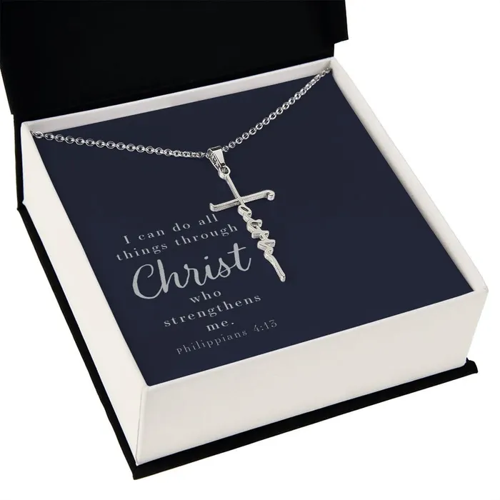 Necklaces ShineOn Fulfillment Faith Cross Necklace Philippians 413