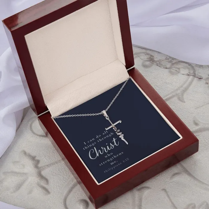 Necklaces ShineOn Fulfillment Faith Cross Necklace Philippians 413