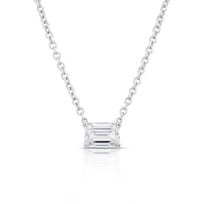 Necklaces Stephen Silver Fine Jewelry 093 Carat Emerald Cut Diamond Necklace Necklaces Stephen Silver Fine Jewelry 093 Carat Emerald Cut Diamond Necklace