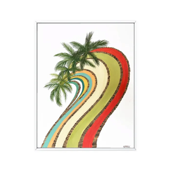 Necklaces Summasea Palm Tree Waves Print 8x10 SUMMASEA