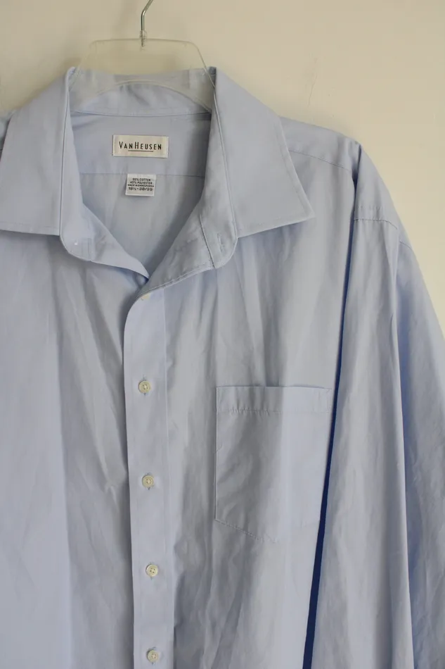 Necklaces Van Heusen Van Heusen Light Blue Button Down Shirt 18 12 3839