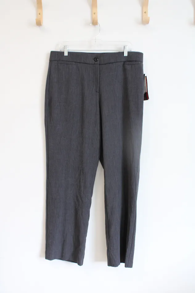 NEW Briggs Comfort Waistband Slimming Solution Gray Black Trouser Pants 14 Briggs Rings NEW Briggs Comfort Waistband Slimming Solution Gray Black Trouser Pants 14 Briggs Rings