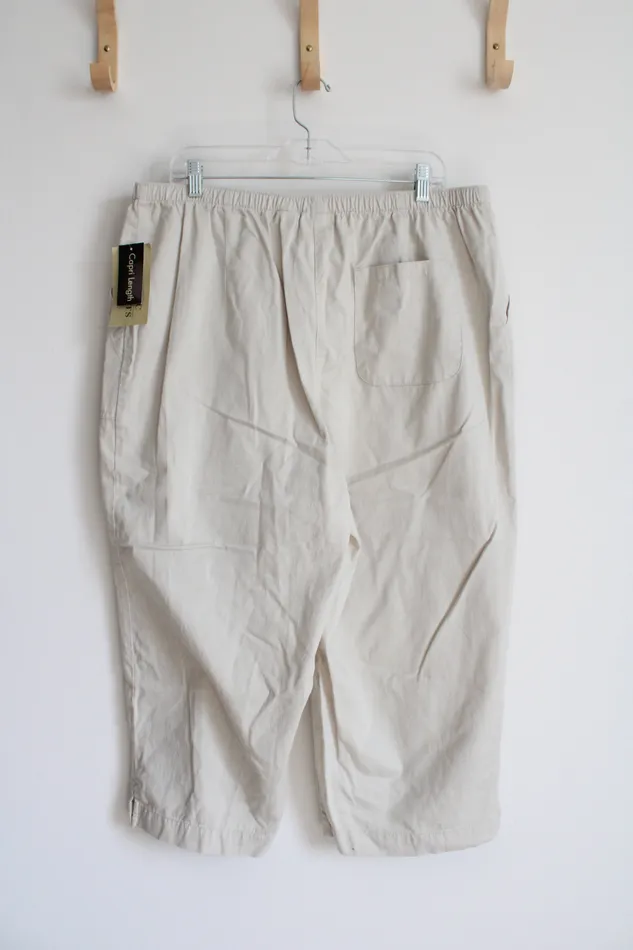NEW Classic Elements Light Khaki Capri Pants 20W Classic Elements Necklaces