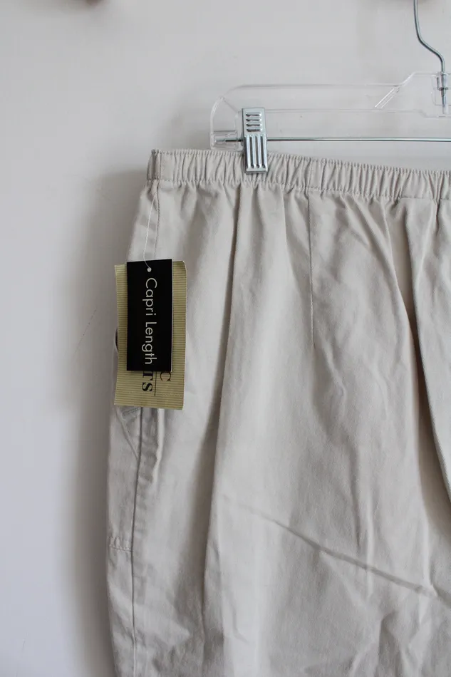 NEW Classic Elements Light Khaki Capri Pants 20W Classic Elements Necklaces