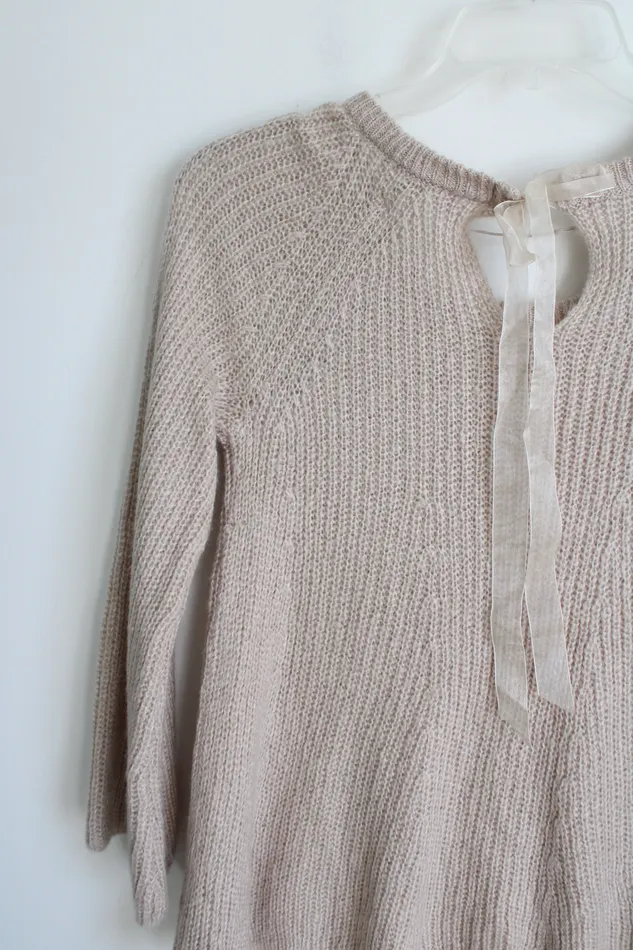 NEW Lauren Conrad Tan Knit Sequined Sweater XS Lauren Conrad Earrings