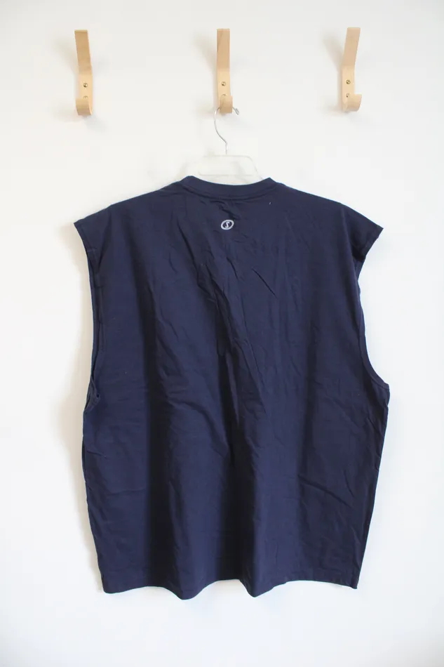 NEW Spalding Navy Cotton Muscle Tank 3XL Spalding Earrings