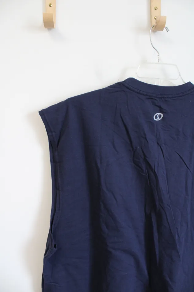 NEW Spalding Navy Cotton Muscle Tank 3XL Spalding Earrings