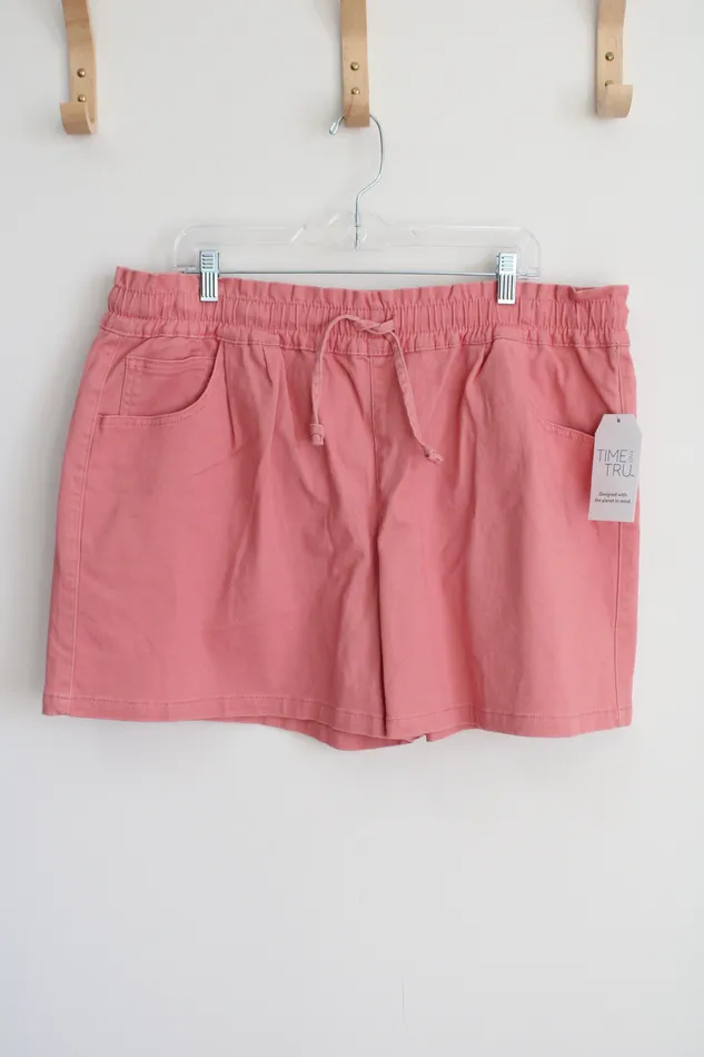 NEW Time And Tru Pink Denim Shorts XXL 20 Time And Tru Necklaces