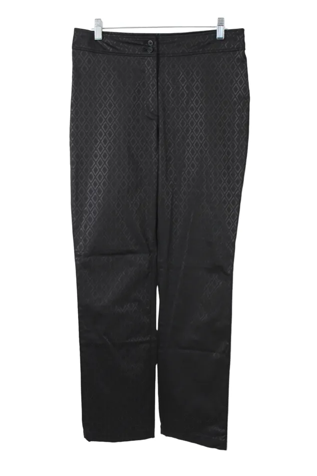 New York Co Black Patterned Pant 10 New York Company Rings