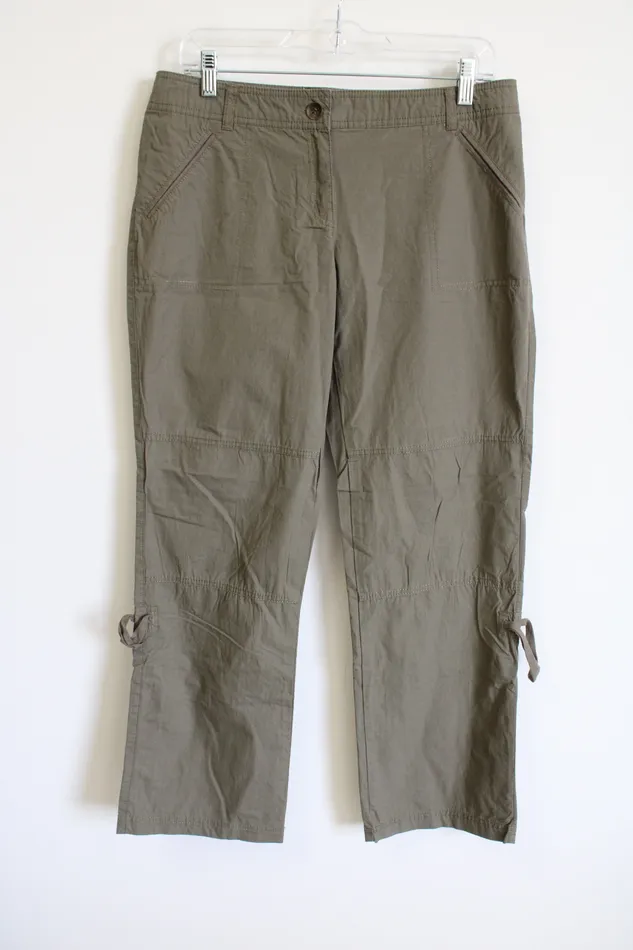 New York Co Olive Green Khaki Lightweight Pant 8 New York Company Earrings