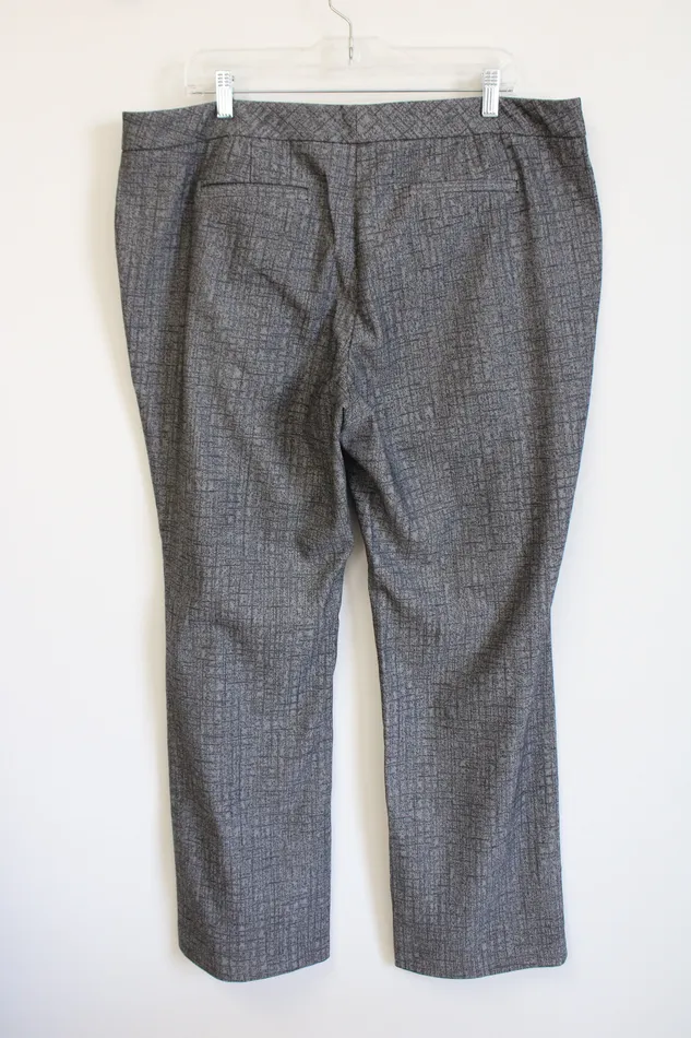 New York Company New York Co Gray Plaid Trouser Pant 16 Earrings