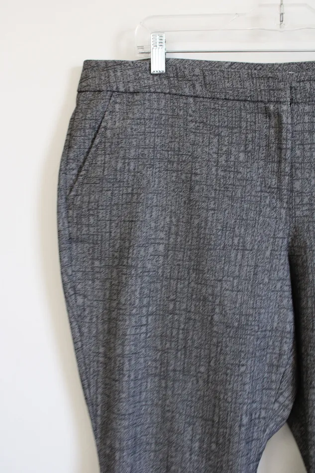 New York Company New York Co Gray Plaid Trouser Pant 16 Earrings