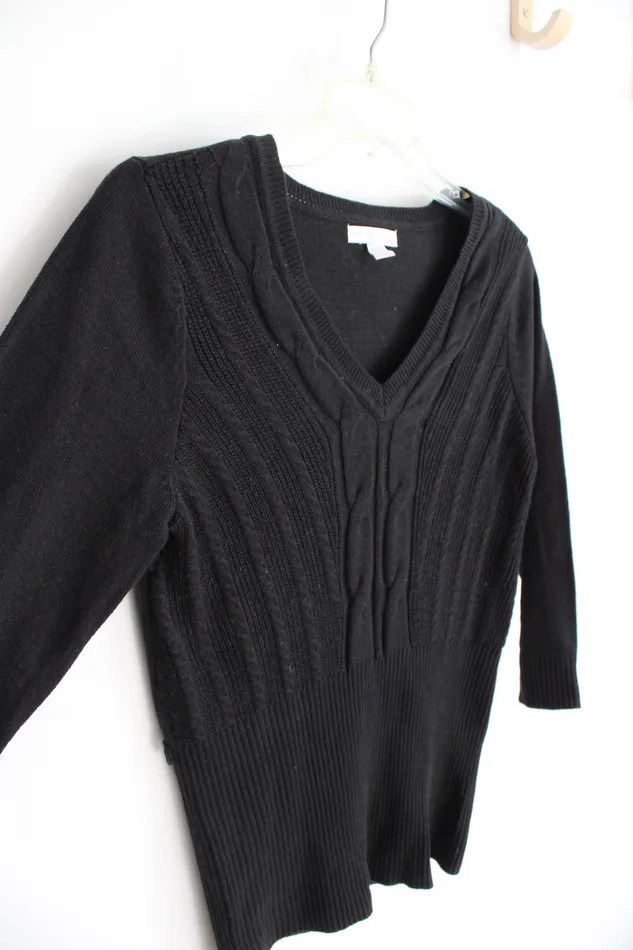 New York Company Rings New York Company Black Fitted Ribbed Sweater S