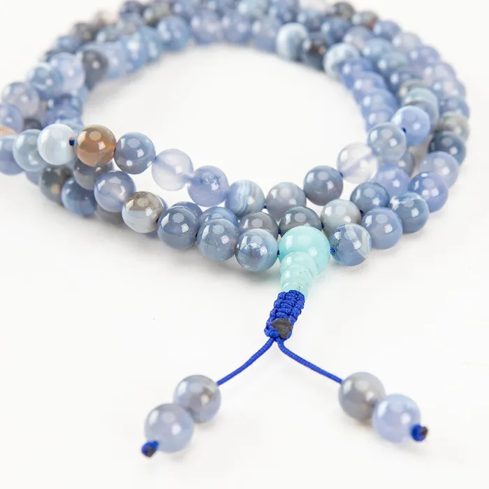 Nirvana Mala Rings Blue Lace Agate Mala