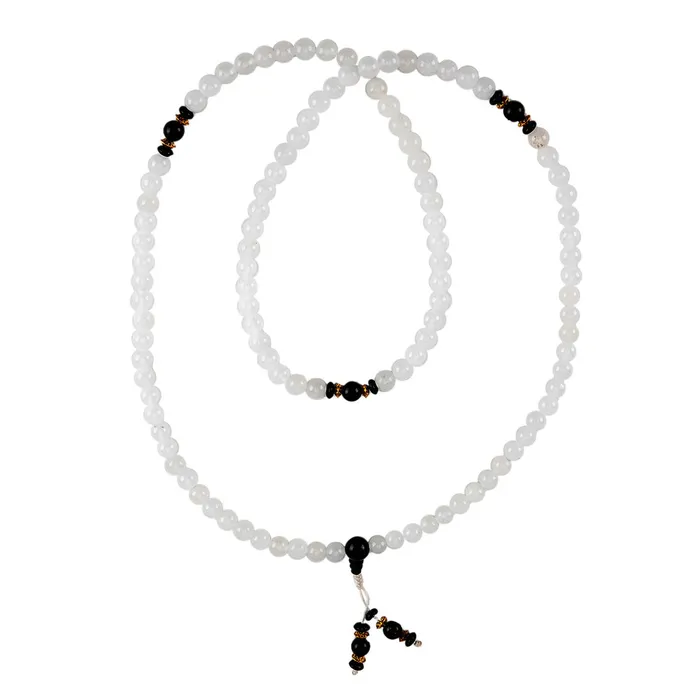 Nirvana Mala White and Black Onyx Mala Rings