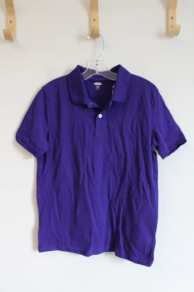 Old Navy Earrings NEW Old Navy Dark Purple Polo Shirt Youth L 1012