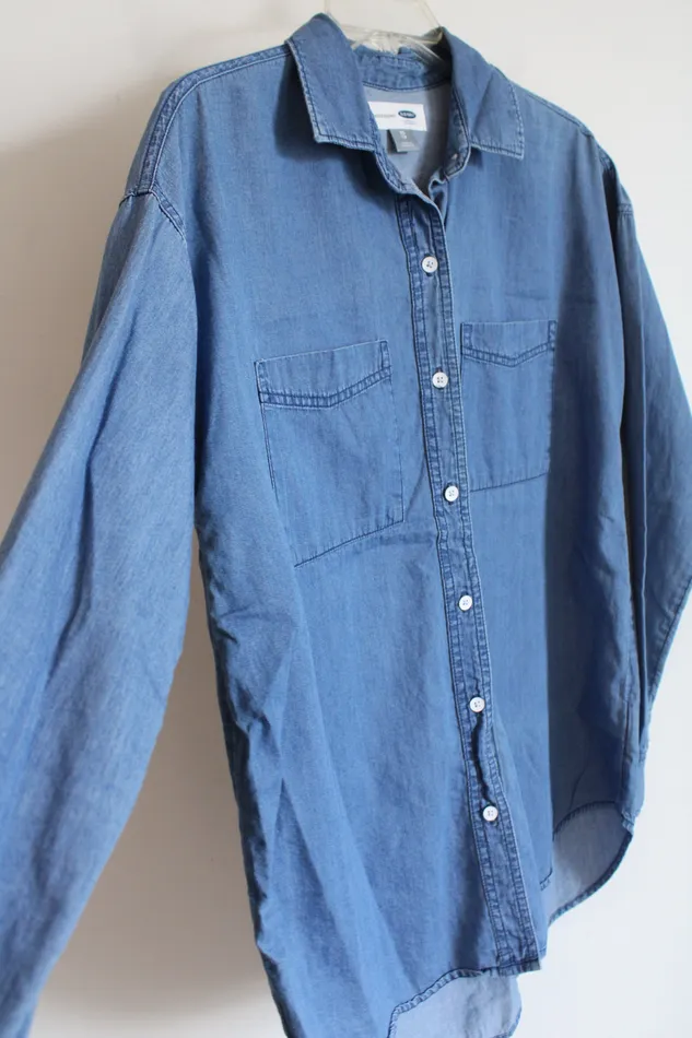 Old Navy Earrings Old Navy Boyfriend Chambray Button Down Shirt XS