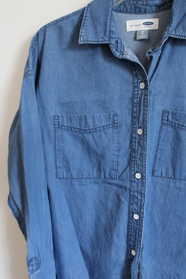 Old Navy Earrings Old Navy Boyfriend Chambray Button Down Shirt XS