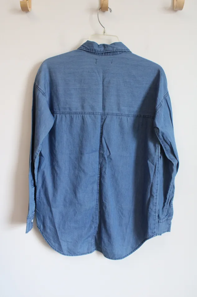 Old Navy Earrings Old Navy Boyfriend Chambray Button Down Shirt XS