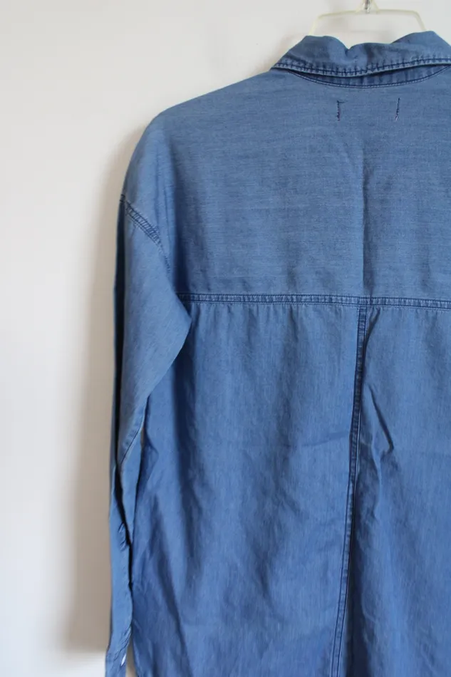 Old Navy Earrings Old Navy Boyfriend Chambray Button Down Shirt XS